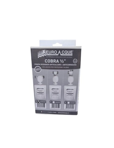 Euroacque Pompa Dosaggio Anticalcare Cobra 1/2" + Anticorrosivo Eurosil Rapid cod. COBRA00R