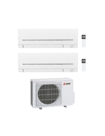 Mitsubishi Climatizzatore DualSplit Linea Plus MSZ-AP 7000 + 7000 btu con MXZ-2F42VF4 Inverter R-32 Wi-Fi Classe A+++