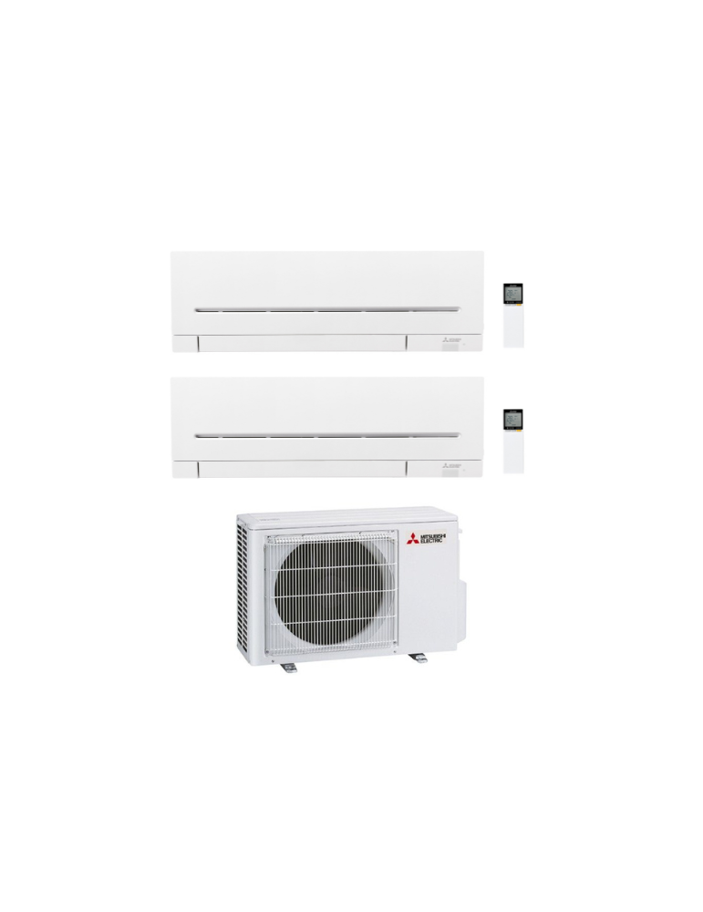 Mitsubishi Climatizzatore DualSplit Linea Plus MSZ-AP 7000 + 7000 btu con MXZ-2F33VF Inverter R-32 Wi-Fi Classe A+++