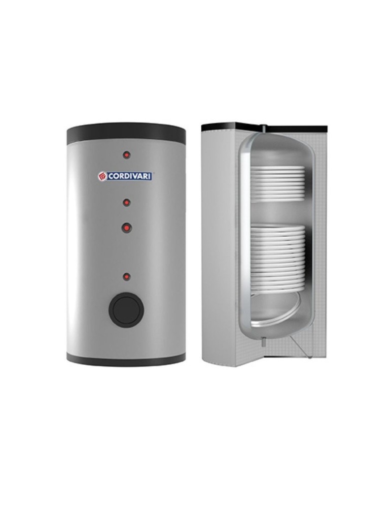 Cordivari Bollitore in Acciaio Bolly 2 ST FB WC 1000 L Coibentazione Morbida Smontabile in Polywarm