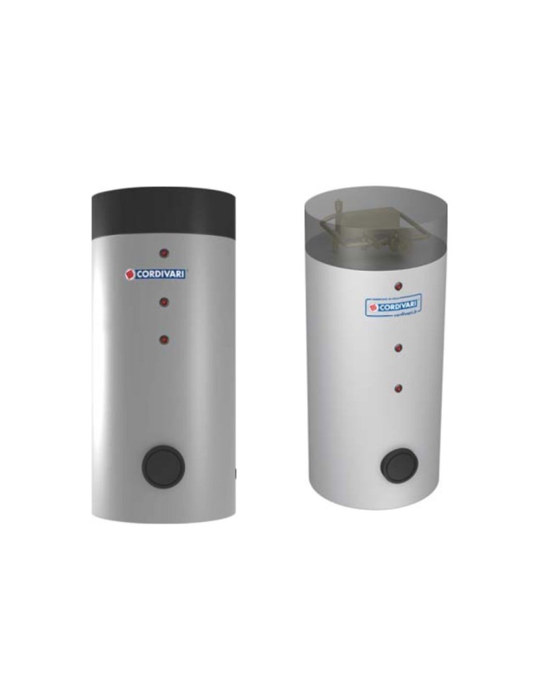 Cordivari Bollitore in Acciaio per Pompa di Calore Bolly 1 PDC WB 500 L Coibentazione Rigida