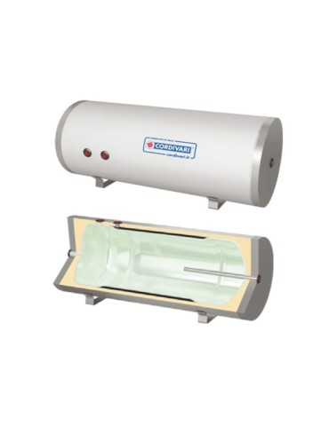 Cordivari Bollitore in Acciaio Interka WB 300 L con 1 Scambiatore ad Intercapedine Orizzontale/Verticale Rigida in Polywarm