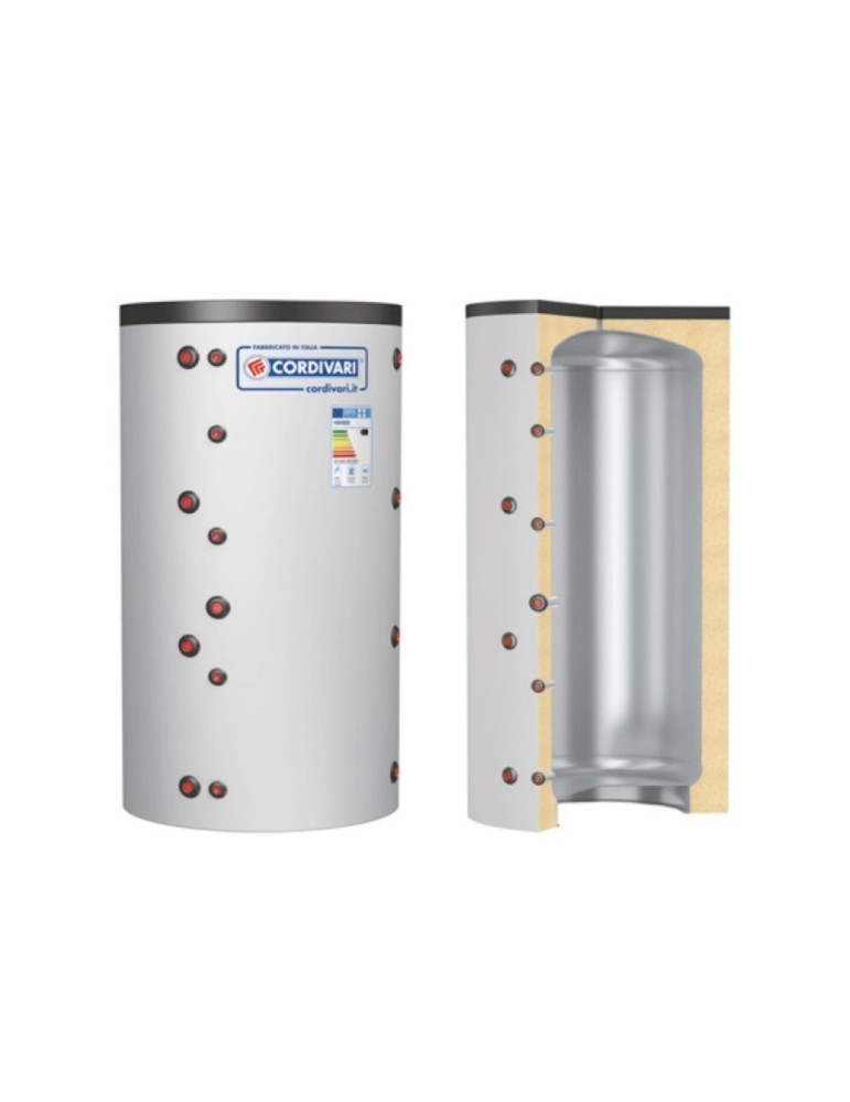 Cordivari Termoaccumulatore in Acciaio Puffer VB 500 L con Coibentazione Rigida in Poliuretano