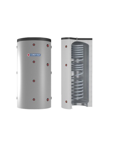 Cordivari Termoaccumulatore Eco Combi 1 Domus VB 300 L con 1 Scambiatore Corrugato a Coibentazione Rigida