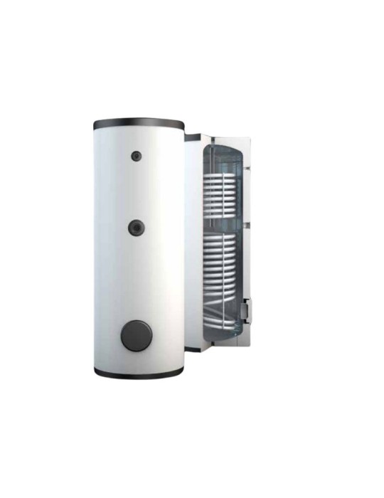 PLEION Bollitore Vetrificato BRR/ZN 800 L con Doppio Serpentino in Poliuretano