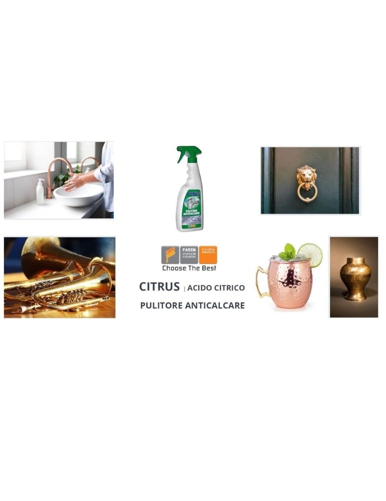 Spray Nettoyant Citrus Faren Détartrant Anticalcaire 750ml