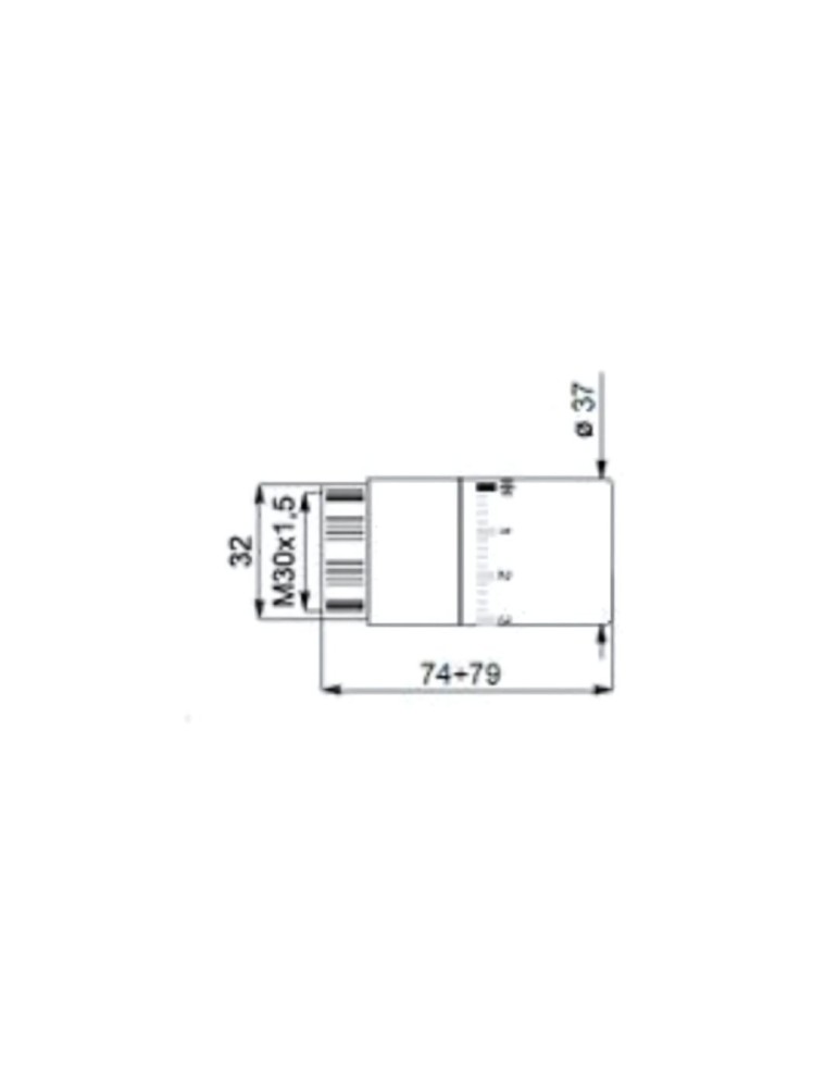Cordivari Testa Termostica cromata a Liquido Per Kristal dettagli
