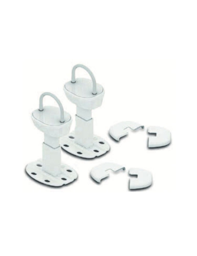 Cordivari Kit 2 Supporti a Pavimento per Termosifoni Tubolari Ardesia Bianco