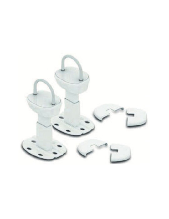 Cordivari Kit 2 Supporti a Pavimento per Termosifoni Tubolari Ardesia Bianco