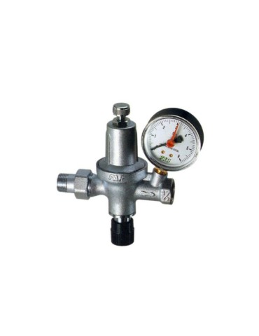 FAR Gruppo di Riempimento Automatico Cromato Ø1/2" Con Manometro