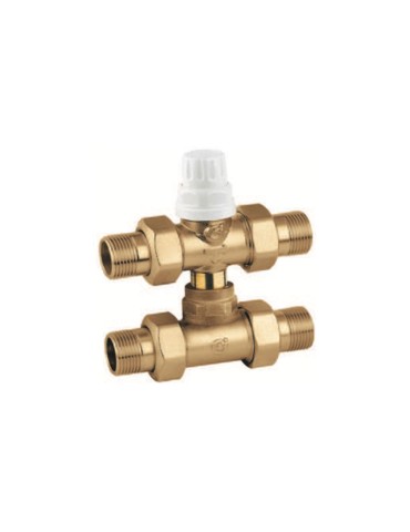 CALEFFI Valvola di Zona A 4 Vie Predisposta per Comando Elettrotermico Attacchi 3/4” a Bocchettone in Ottone