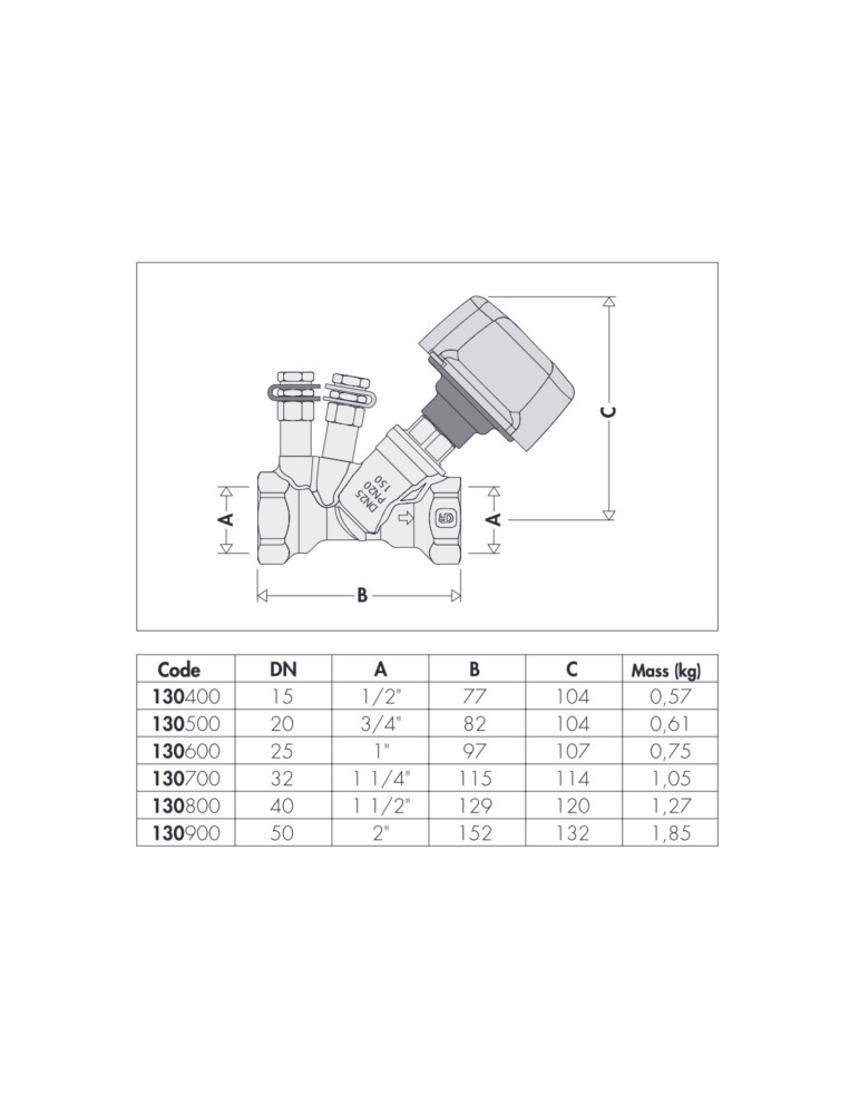 Valvola di Bilanciamento 130 in Bronzo 1"