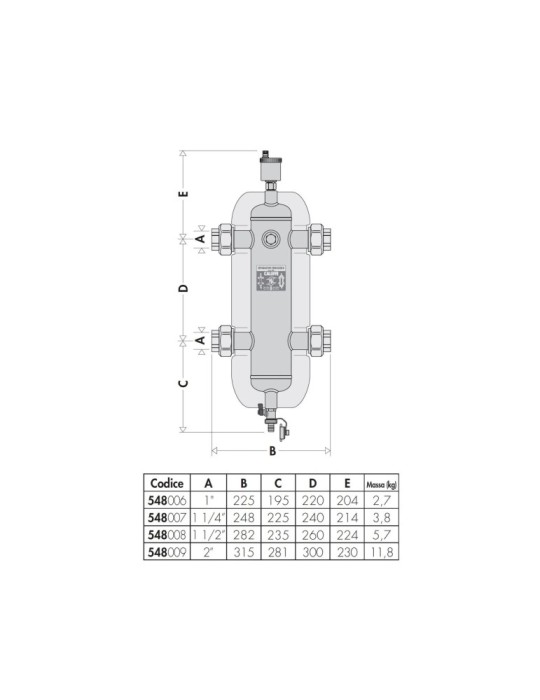 CALEFFI Separatore Idraulico