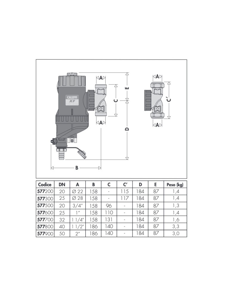 Autopulente Semiautomatico DN32 ø1"1/4