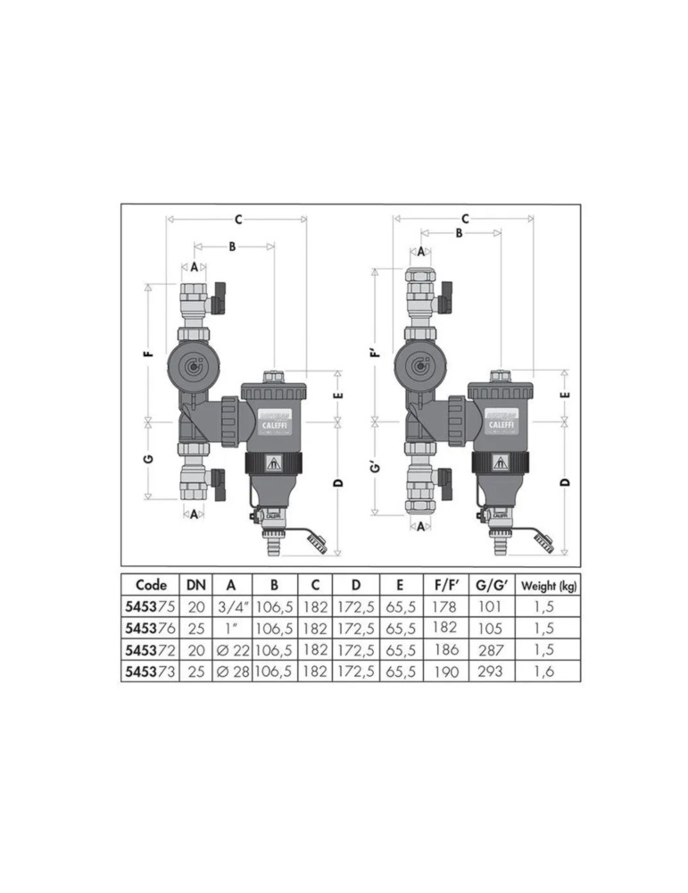 Dispositivo Multifunzione con Defangatore e Filtro DN 20 ø3/4”