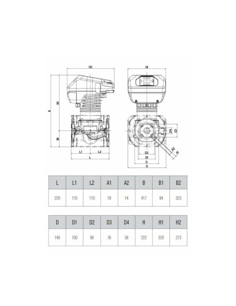 DAB Pumps EVOPLUS B 120-340.65M Circolatore Elettronico a Rotore Bagnato Per Impianti Ad Uso Abitativo e Commerciale DETTAGLI