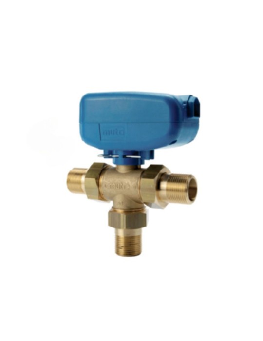 MUT Valvola a 3 Vie 1/2" Con Bocchettoni mm 230V con Kit Micro