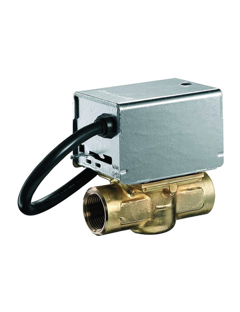 HONEYWELL Valvola Zona A 3 Vie Motorizzata con Ritorno a Molla da 3/4"  in Ottone V4044F1000/U