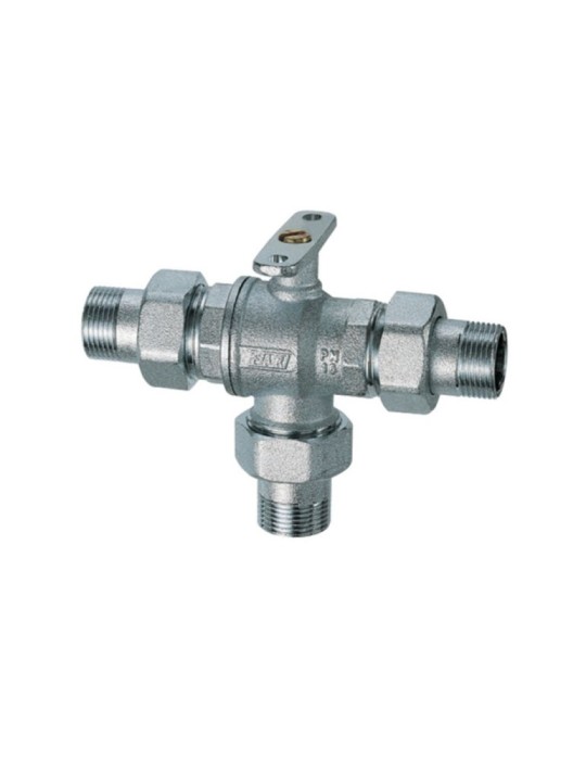 FAR Valvola di Zona A 3 Vie Senza Motore Con Bocchettone 1" Cromato