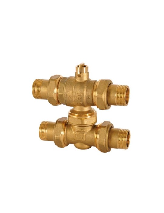 ICMA Valvola Di Zona A 4 Vie Senza Motore A Sfera Con By-Pass Bocchettone da 3/4"