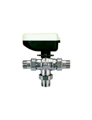 IVR Valvola di Zona A 3 Vie MM Valvola a Sfera a Passaggio Totale Motorizzabile Con Bocchettone da 3/4"