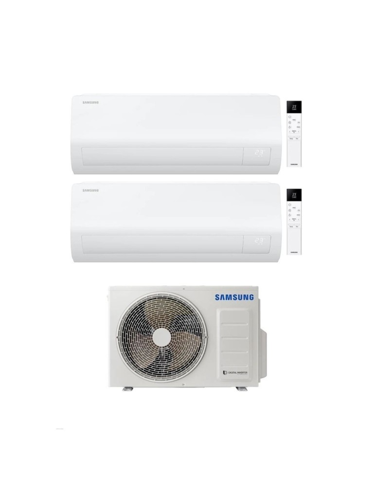 Samsung Climatizzatore Dual Split Cebu S2 12+12 con AJ050TXJ2KG/EU Inverter Wi-Fi Classe A+++