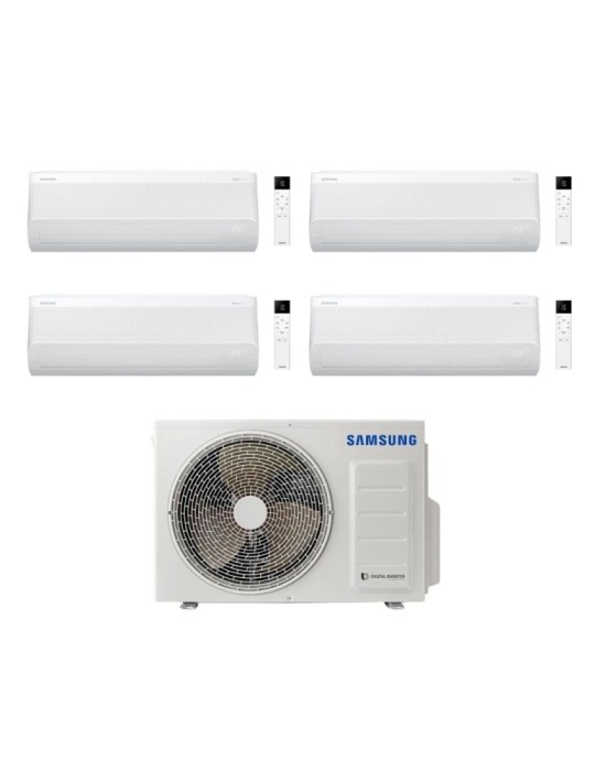 Samsung Climatizzatore Quadri Split Cebu S2 9+9+9+18 con AJ100TXJ5KG/EU Inverter Wi-Fi Classe A++