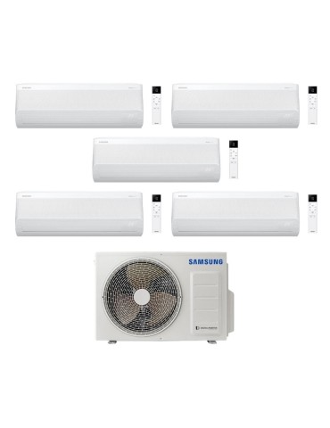Samsung Climatizzatore Penta Split Cebu S2 7+7+7+12+18 con AJ100TXJ5KG/EU Inverter Wi-Fi Classe A++