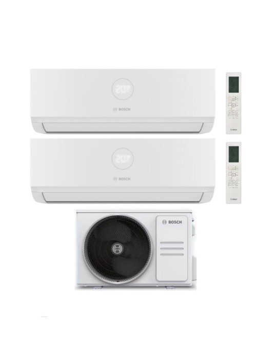 Bosch Climatizzatore Dual Split Climate 3000i 7+7 con 5000M 62/3 E Inverter R 32 Wi-Fi Optional Classe A++
