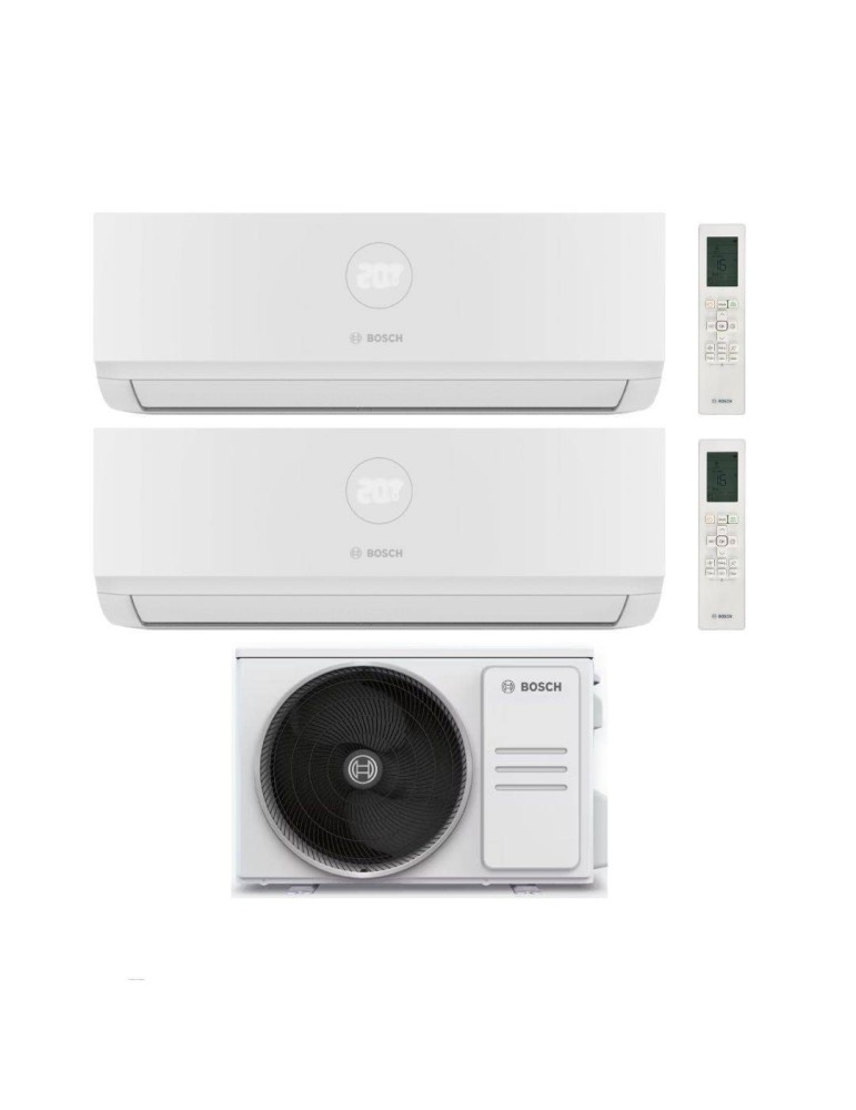 Bosch Climatizzatore Dual Split Climate 3000i 12+18 con 5000M 79/3 E Inverter R 32 Wi-Fi Optional Classe A+7