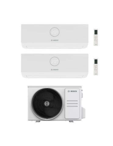 Bosch Climatizzatore Dual Split Climate 3000i 12+18 con 5000M 105/4 E Inverter R 32 Wi-Fi Optional Classe A++