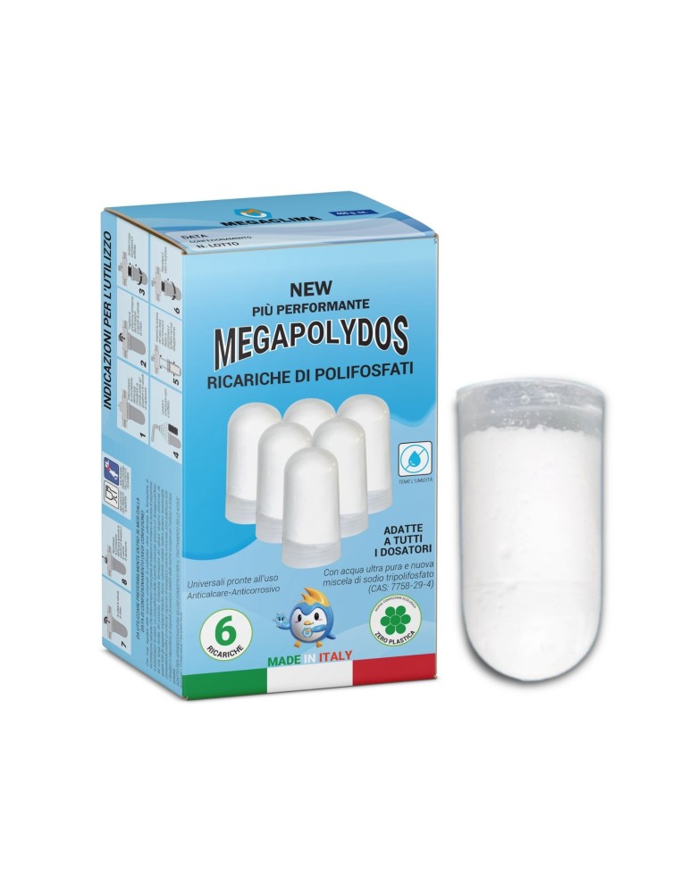 Megaclima Ricarica di Polifosfati per Filtro Anticalcare Megapolydos 6 Cartucce - by Euroacque