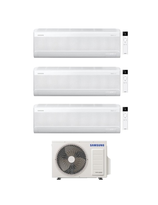 Samsung Climatizzatore Trial Split Windfree Avant S2 7+7+9 BTU con AJ080TXJ4KG/EU Inverter R-32 Wi-Fi Classe A++