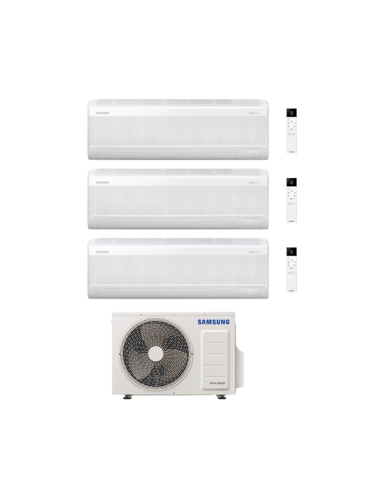 Samsung Climatizzatore Trial Split Windfree Elite S2 9+12+12 BTU con AJ068TXJ3KG/EU Inverter R-32 Wi-Fi Classe A++