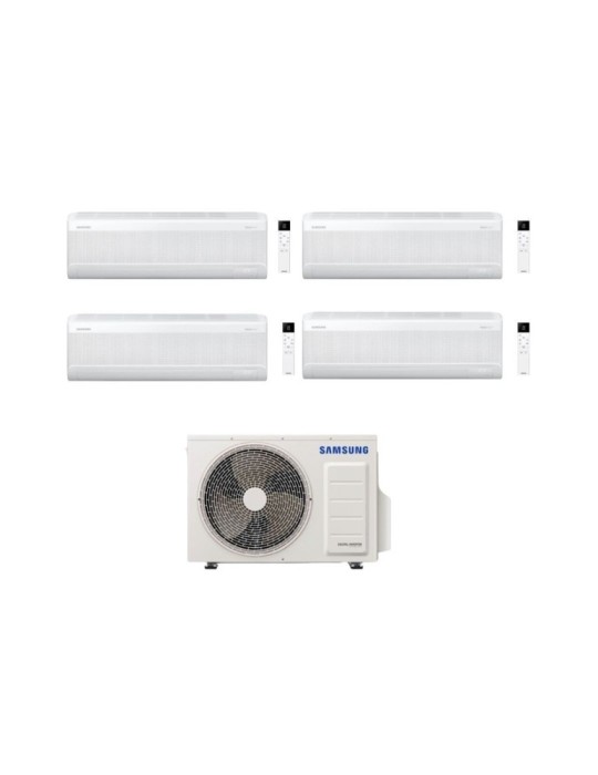 Samsung Climatizzatore Quadri Split Windfree Elite S2 7+7+7+12 BTU con AJ080TXJ4KG/EU Inverter R-32 Wi-Fi Classe A++