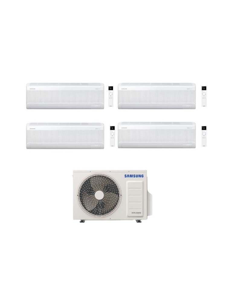 Samsung Climatizzatore Quadri Split Windfree Elite S2 7+7+12+12 BTU con AJ080TXJ4KG/EU Inverter R-32 Wi-Fi Classe A++