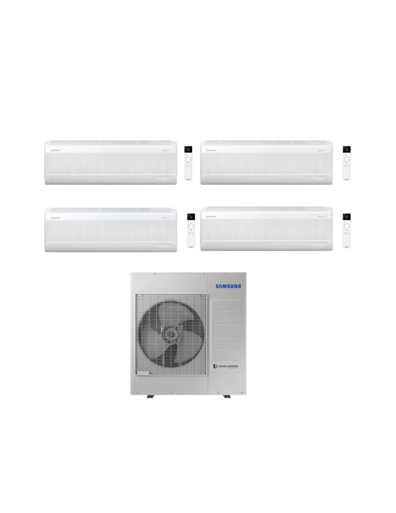 Samsung Climatizzatore Quadri Split Windfree Elite S2 7+7+7+7 BTU con AJ100TXJ5KG/EU Inverter R-32 Wi-Fi Classe A++