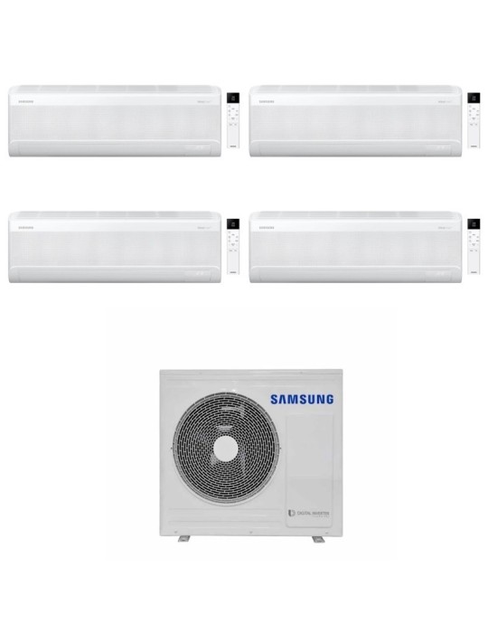 Samsung Climatizzatore Quadri Split Windfree Avant S2 9+12+12+24 BTU con AJ100TXJ5KG/EU Inverter R-32 Wi-Fi Classe A++