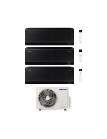Samsung Climatizzatore Trial Split Windfree Black 7+9+12 BTU con AJ052TXJ3KG/EU Inverter R-32 Wi-Fi Classe A+++