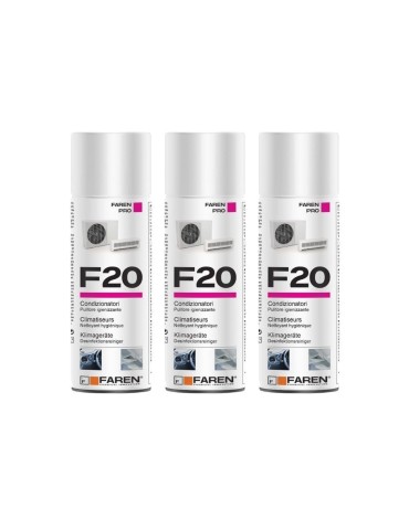 Farmicol Faren F20 Spray Igienizzante per Climatizzatori e Auto 400ml - 3pz