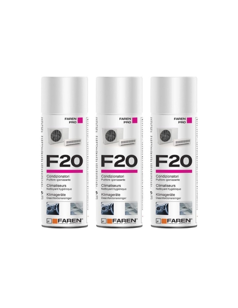 Farmicol Faren F20 Spray Igienizzante per Climatizzatori e Auto 400ml - 3pz