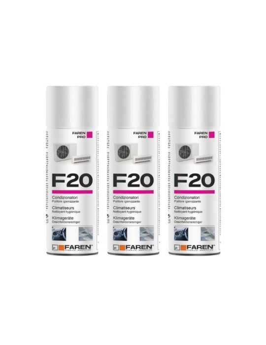 Farmicol Faren F20 Spray Igienizzante per Climatizzatori e Auto 400ml - 3pz