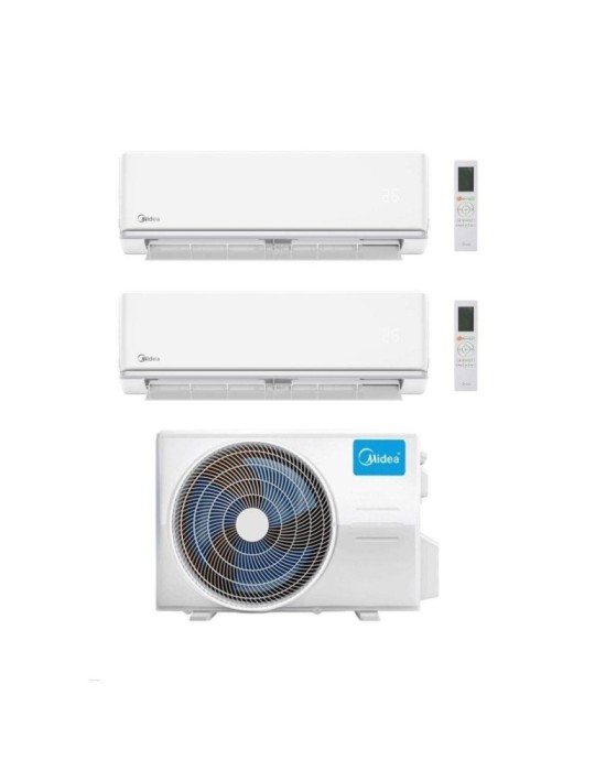 Midea Climatizzatore Dual Split serie Elegance 12+12 con M4O-36FN8-Q Inverter R 32 Wi-Fi optional Classe A++