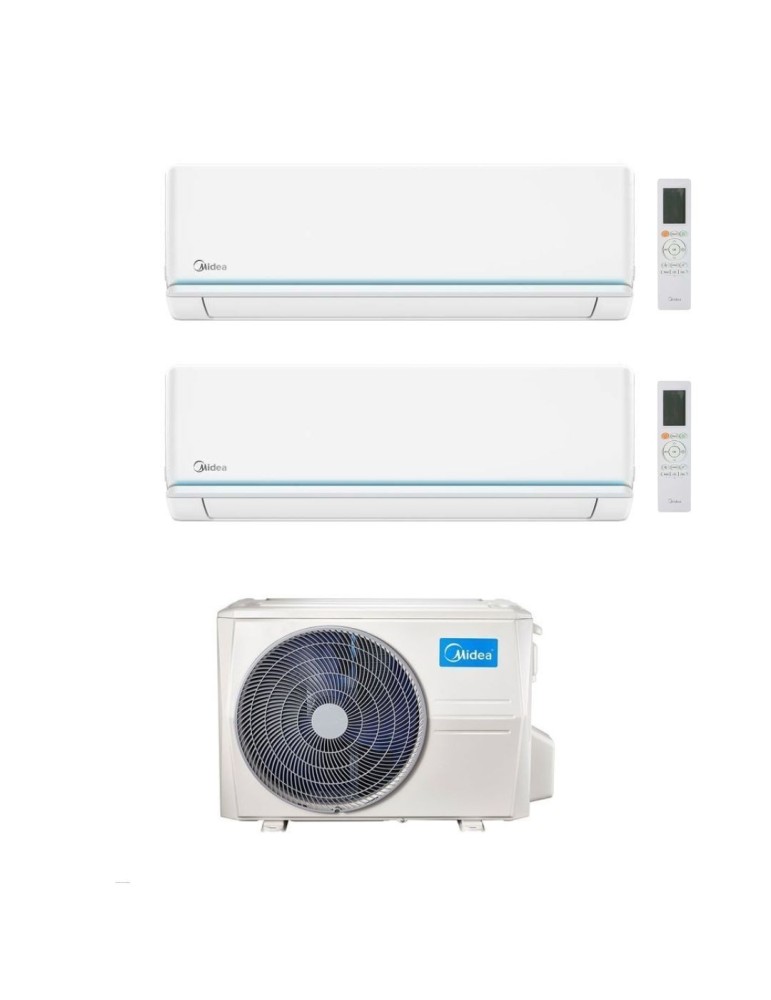 Midea Climatizzatore Dual Split serie Evolution 9+9 con M5OE-42HFN8-Q Inverter R 32 Wi-Fi Classe A++