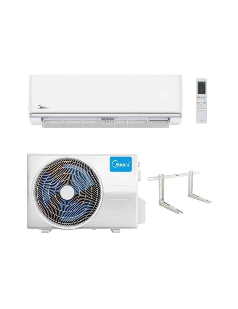 Midea Climatizzatore Monosplit serie Elegance 12000 btu MSAGSBU-12HRDN8 Inverter Wi-Fi R-32 Classe A++ con Staffa