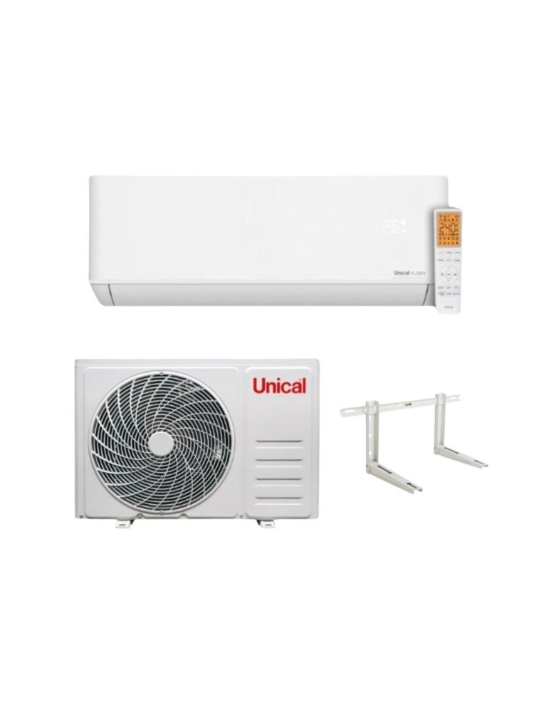 Unical Climatizzatore Monosplit Flowy 9000 BTU Inverter R-32 Wi-Fi Optional Classe A++ con Staffa