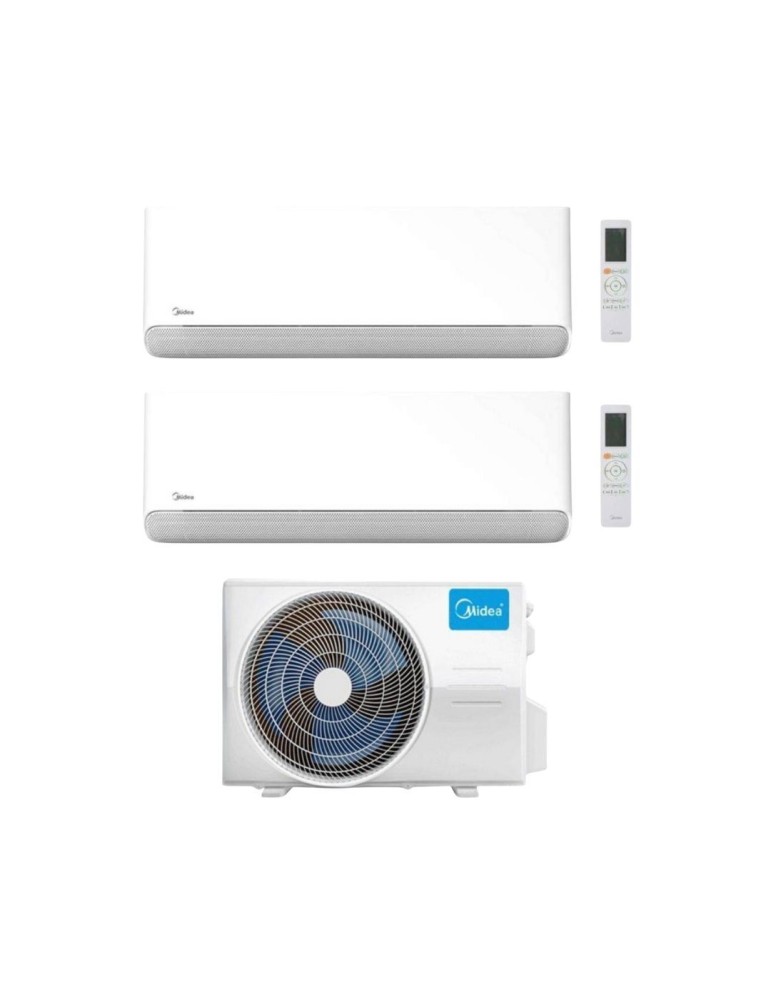 Midea Climatizzatore Dual Split serie Breezeless E 9+12 con M5OE-42HFN8-Q Inverter R 32 Wi-Fi Classe A++