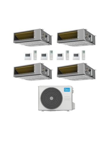 Midea Climatizzatore Canalizzato Quadri Split serie A7 MTJ 9+9+12+18 con M4O-36FN8-Q Inverter R 32 Wi-Fi Optional Classe A++