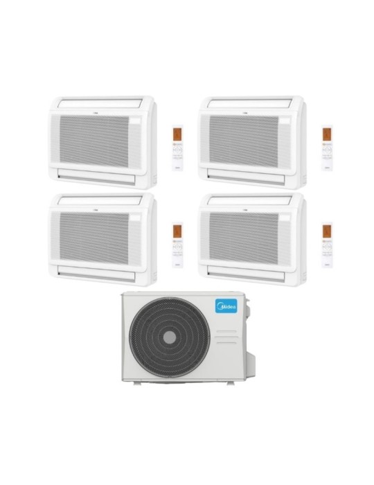 Midea Climatizzatore Console Quadri Split MFA2U 9+9+9+18 con M5OE-42HFN8-Q Inverter R 32 Wi-Fi Optional Classe A++