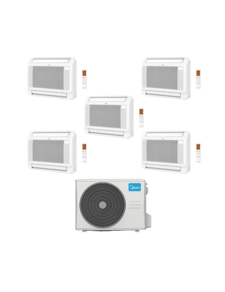 Midea Climatizzatore Console Penta Split MFA2U 9+9+9+9+18 con M5OE-42HFN8-Q Inverter R 32 Wi-Fi Optional Classe A++